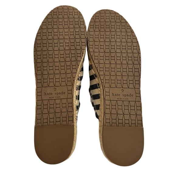 Kate Spade Laila Striped Canvas Espadrille Slip on Mules - Picture 9 of 9
